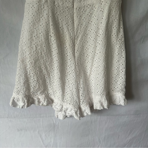 Missguided Eyelet Cotton Romper White Size 6 - Picture 9 of 12